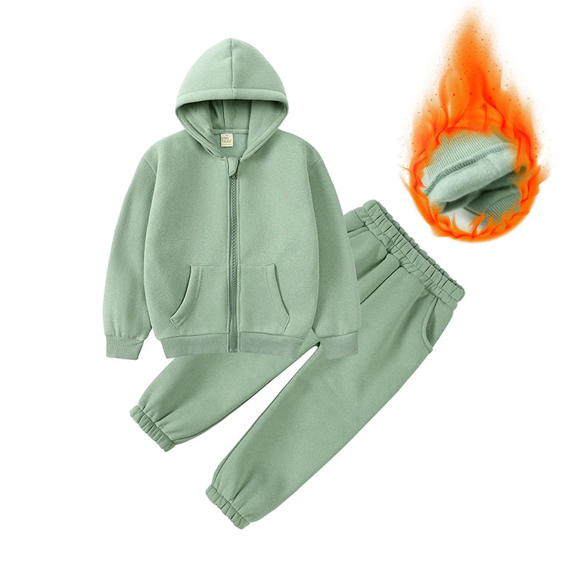 2026 Kids Winter Clothes Sweatshirt Kids Sweatsuit Set Zipper up Sports Wear Boy Girl Sweatsuit Wholesale Children Sweat Suits