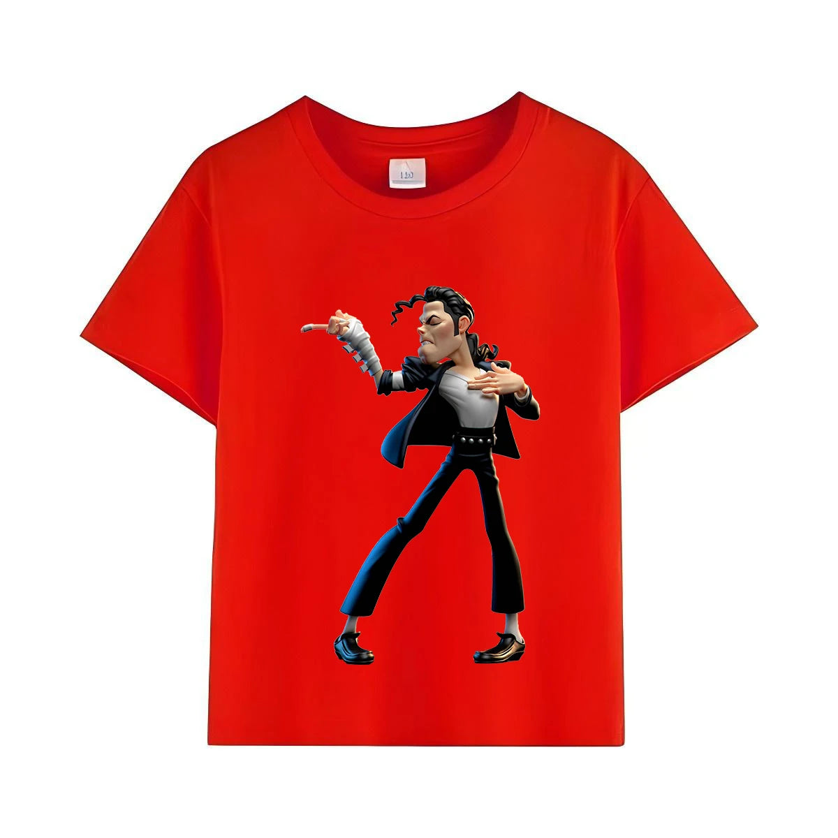 Kids Michael Jackson Rock T Shirt Crew Neck Short Sleeve Boys Girls Summer Casual Fashion Children Daily Tops