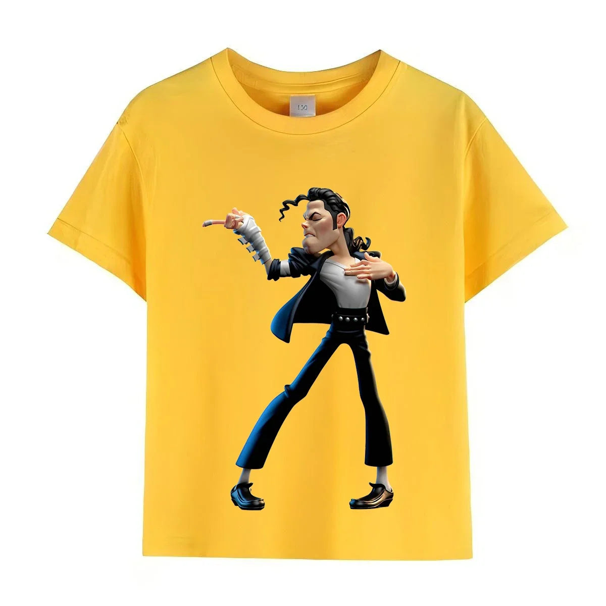 Kids Michael Jackson Rock T Shirt Crew Neck Short Sleeve Boys Girls Summer Casual Fashion Children Daily Tops
