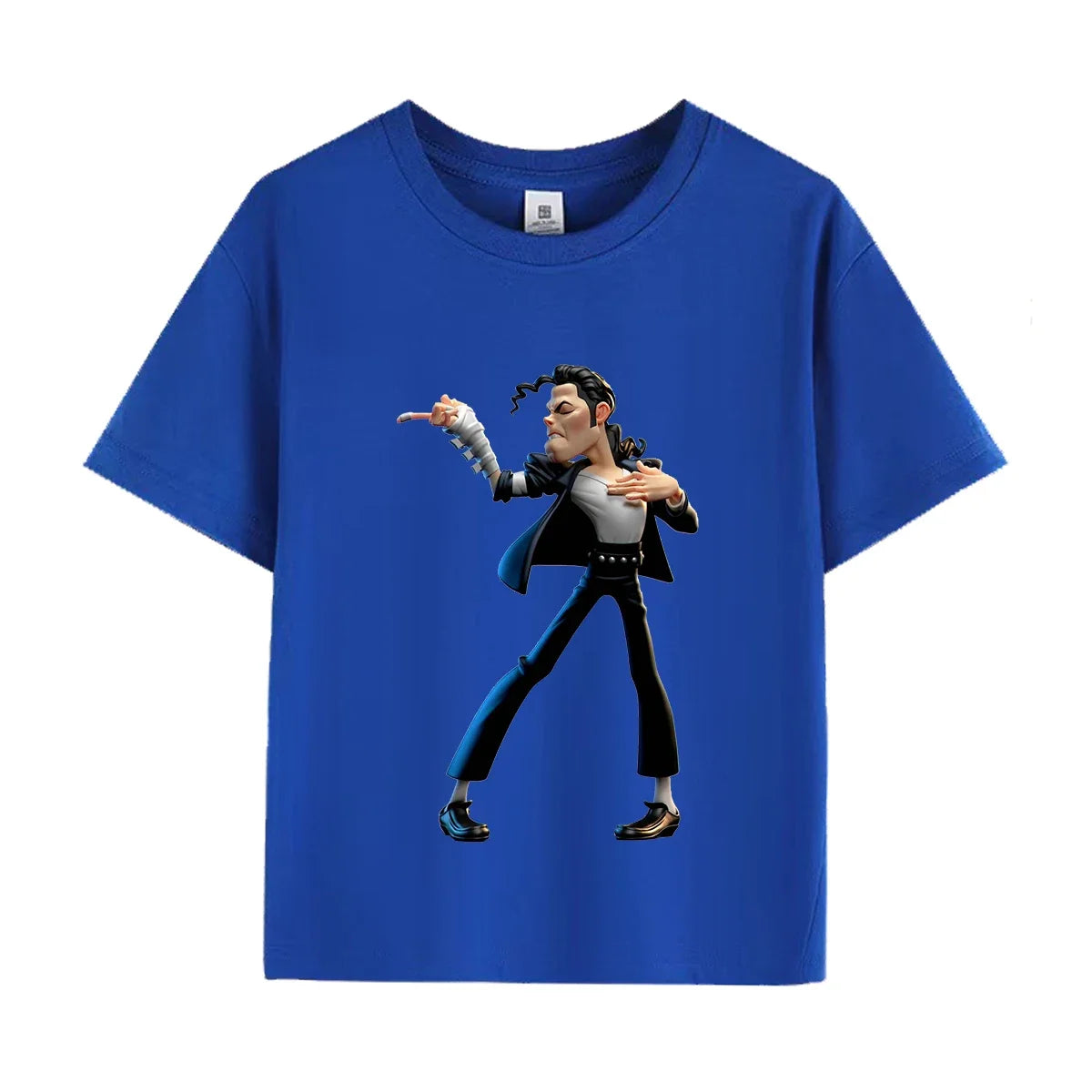 Kids Michael Jackson Rock T Shirt Crew Neck Short Sleeve Boys Girls Summer Casual Fashion Children Daily Tops