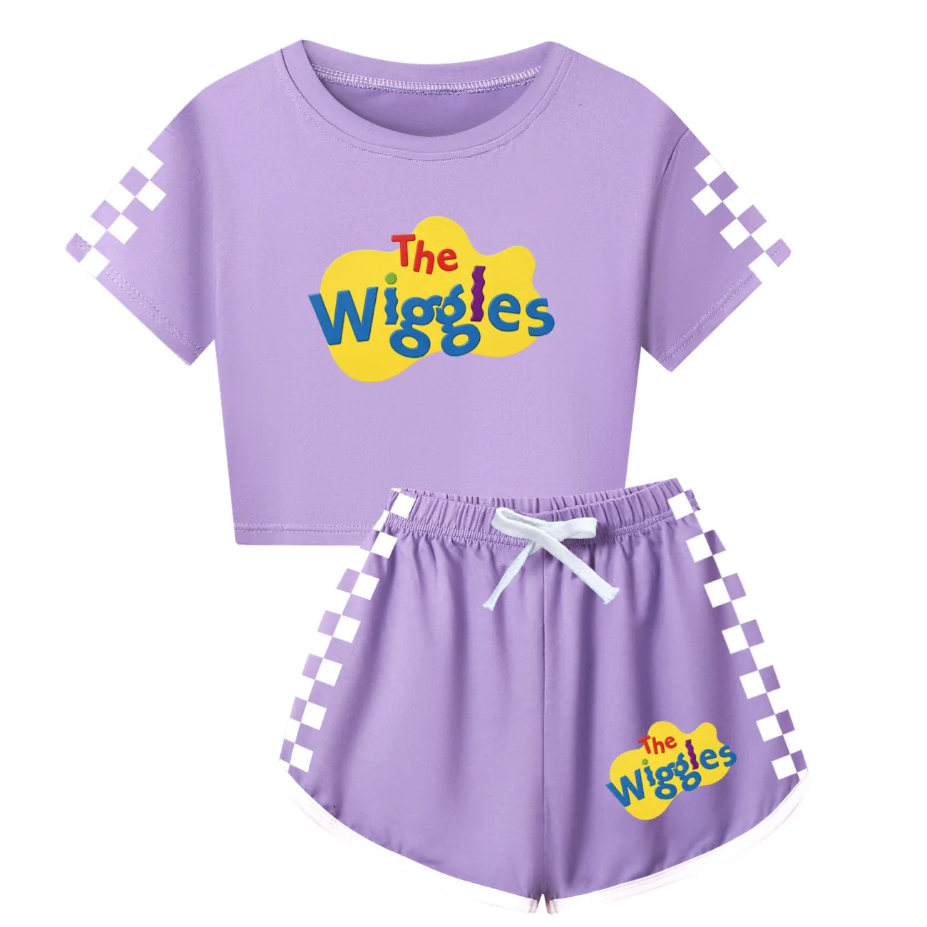 The Wiggles Summer Clothes Sets Kids Cartoon T-shirts Shorts Two-piece Set Baby Boys Tracksuit Girls Outfits Suit Gift5671