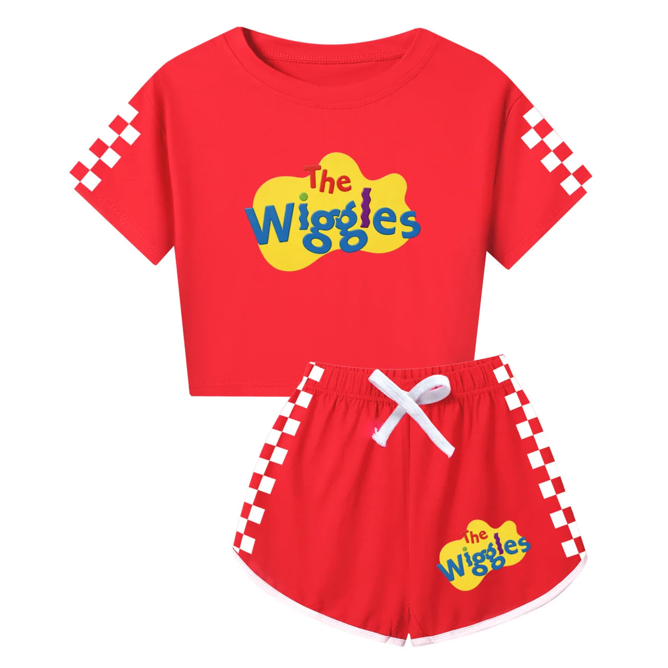 The Wiggles Summer Clothes Sets Kids Cartoon T-shirts Shorts Two-piece Set Baby Boys Tracksuit Girls Outfits Suit Gift5671