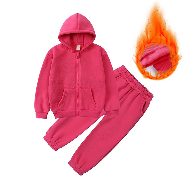 2026 Kids Winter Clothes Sweatshirt Kids Sweatsuit Set Zipper up Sports Wear Boy Girl Sweatsuit Wholesale Children Sweat Suits