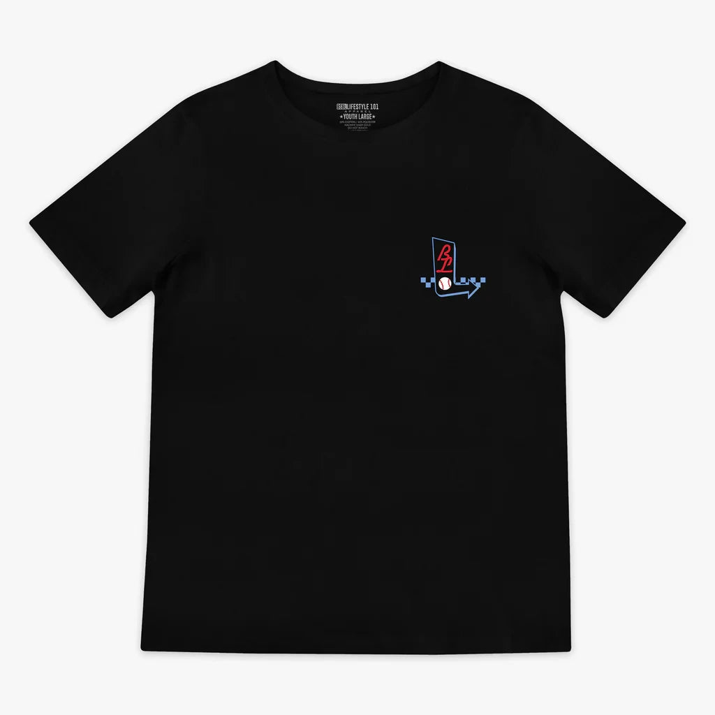 Summer New Children/Youth Baseball Lifestyle 101 Batter Up T-shirt Oversized Breathable Quick-Dry Sports Shirt Men And Women