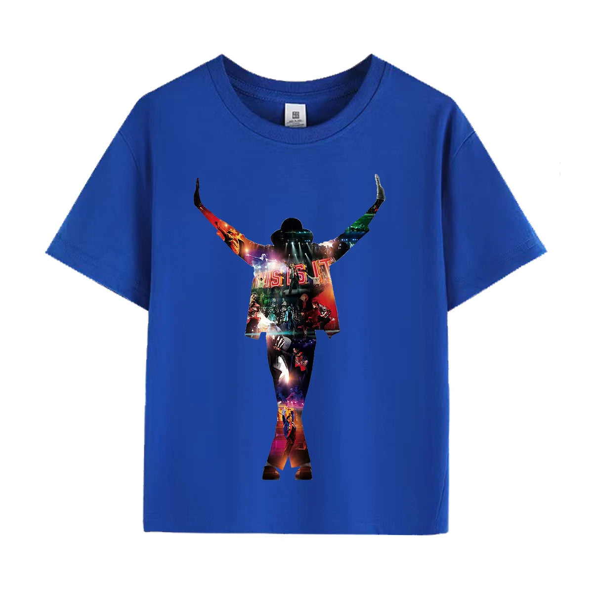 Kids Michael Jackson Rock T Shirt Crew Neck Short Sleeve Boys Girls Summer Casual Fashion Children Daily Tops