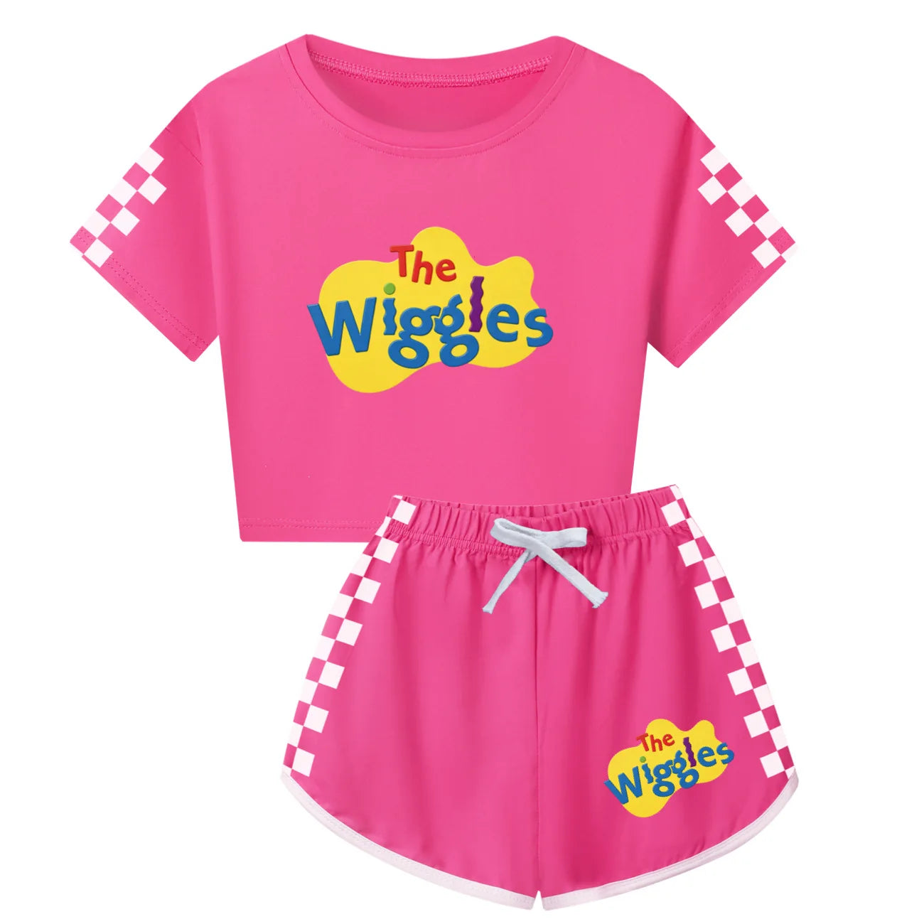 The Wiggles Summer Clothes Sets Kids Cartoon T-shirts Shorts Two-piece Set Baby Boys Tracksuit Girls Outfits Suit Gift5671
