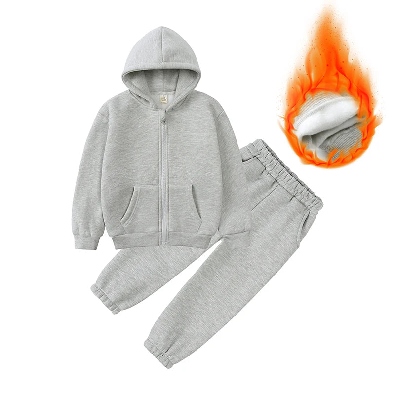 2026 Kids Winter Clothes Sweatshirt Kids Sweatsuit Set Zipper up Sports Wear Boy Girl Sweatsuit Wholesale Children Sweat Suits