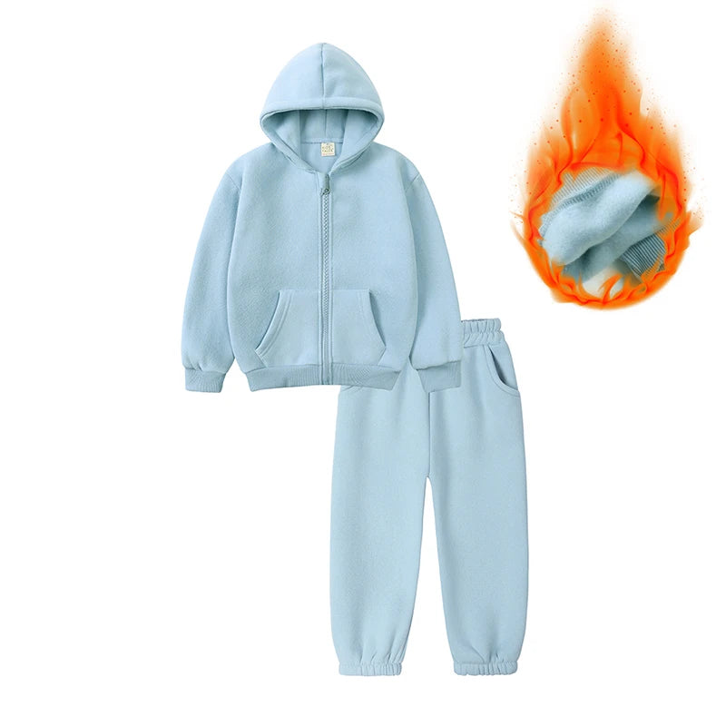 2026 Kids Winter Clothes Sweatshirt Kids Sweatsuit Set Zipper up Sports Wear Boy Girl Sweatsuit Wholesale Children Sweat Suits