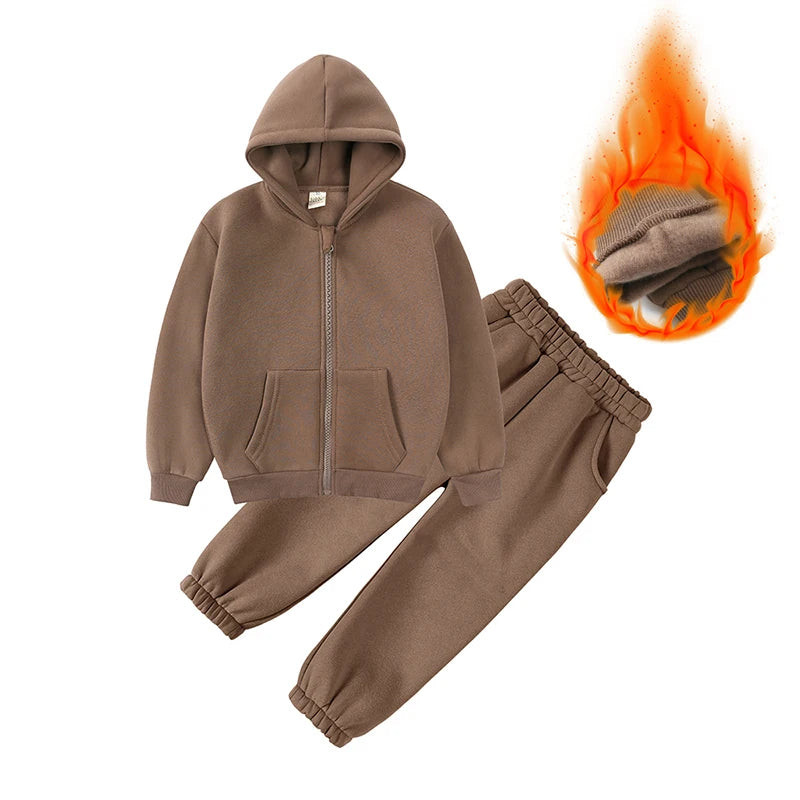2026 Kids Winter Clothes Sweatshirt Kids Sweatsuit Set Zipper up Sports Wear Boy Girl Sweatsuit Wholesale Children Sweat Suits