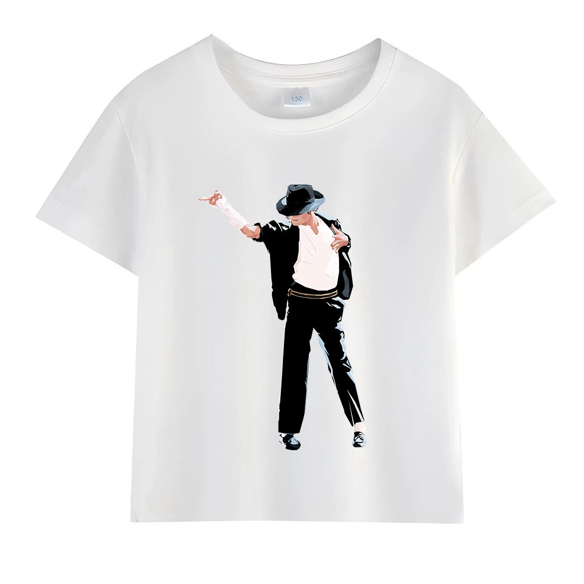 Kids Michael Jackson Rock T Shirt Crew Neck Short Sleeve Boys Girls Summer Casual Fashion Children Daily Tops