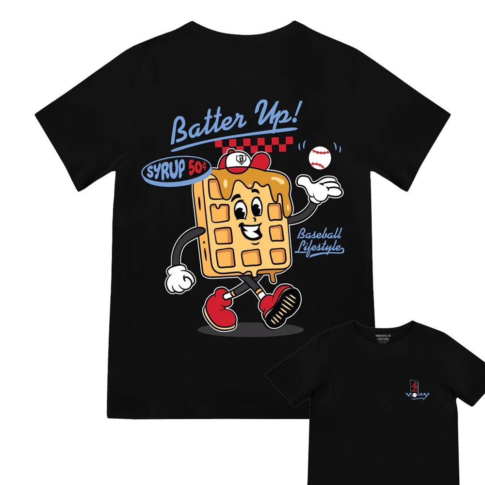 Summer New Children/Youth Baseball Lifestyle 101 Batter Up T-shirt Oversized Breathable Quick-Dry Sports Shirt Men And Women