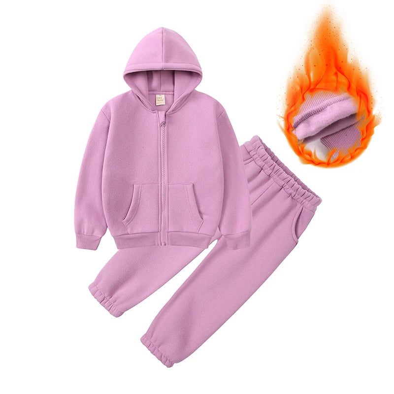 2026 Kids Winter Clothes Sweatshirt Kids Sweatsuit Set Zipper up Sports Wear Boy Girl Sweatsuit Wholesale Children Sweat Suits