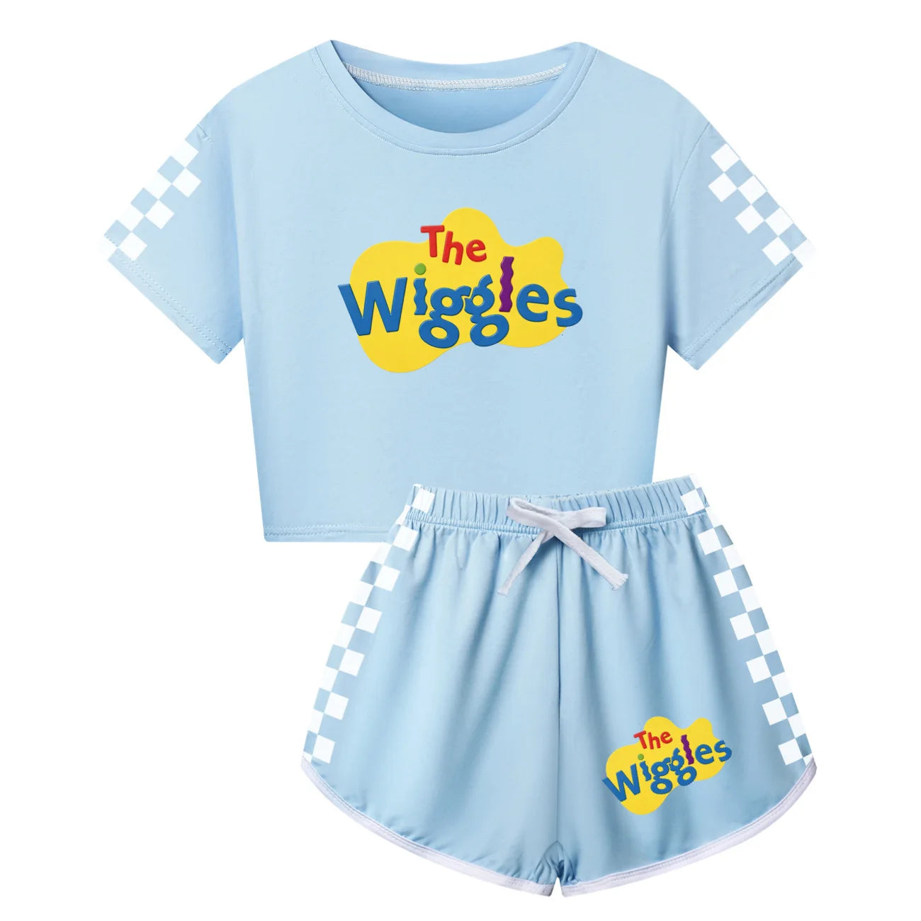 The Wiggles Summer Clothes Sets Kids Cartoon T-shirts Shorts Two-piece Set Baby Boys Tracksuit Girls Outfits Suit Gift5671
