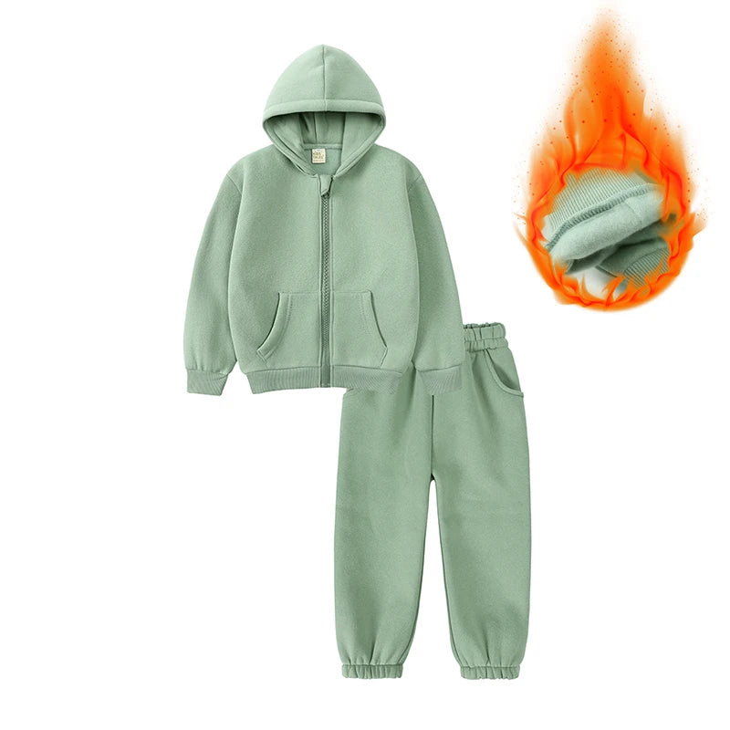 2026 Kids Winter Clothes Sweatshirt Kids Sweatsuit Set Zipper up Sports Wear Boy Girl Sweatsuit Wholesale Children Sweat Suits