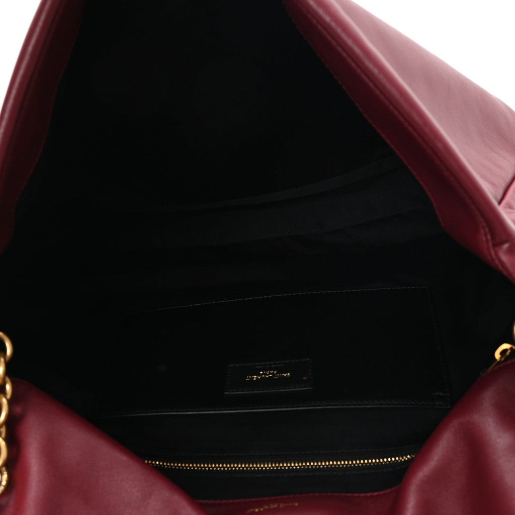 Lambskin Matelasse Monogram Large Jamie 4.3 New Dark Bordeaux